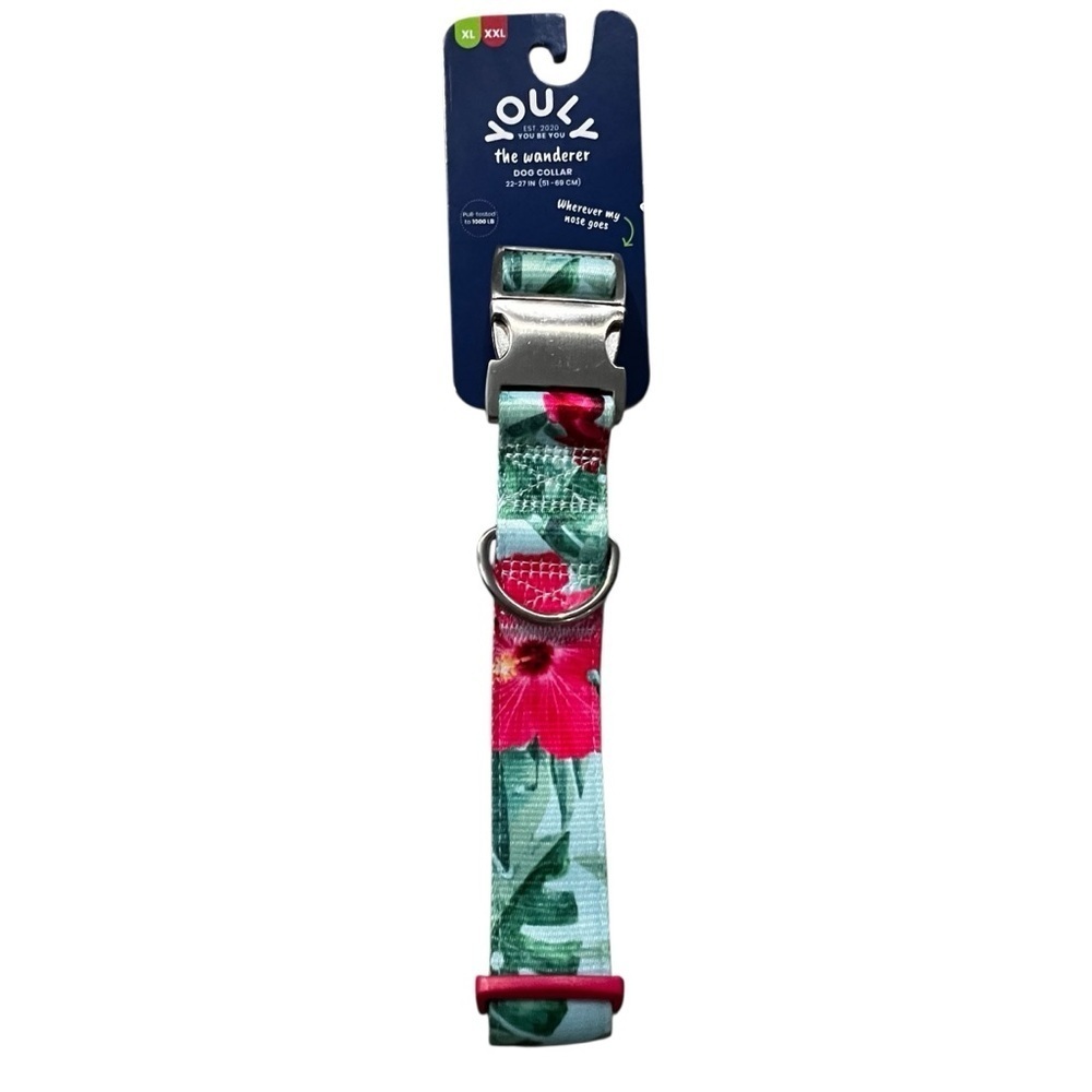 NWT - YOULY The Wanderer Dog Collar - Tropical design